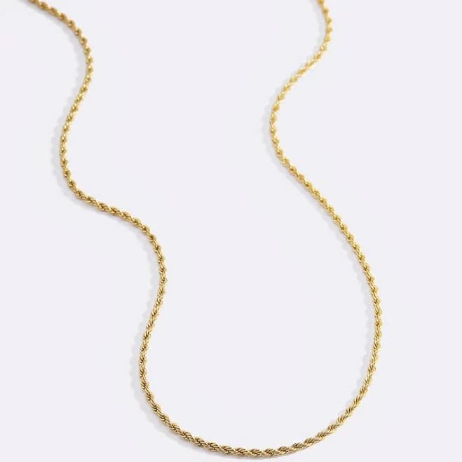 Rope Chain Necklace Gold 18" + 1" / Inspirational Jewelry by Mint & Lily