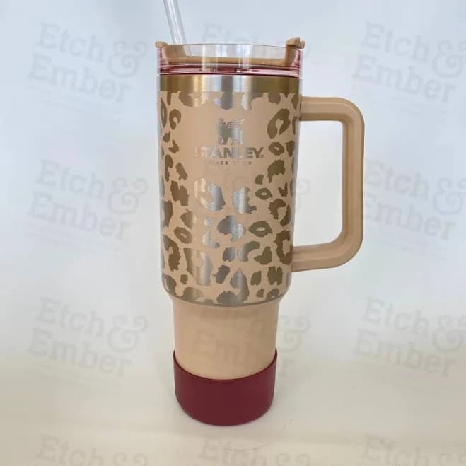 Leopard Custom Stanley Adventure Quencher 40 oz tumbler Lavender