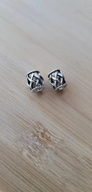 Set of 2 Metal Loc Beads, Silver 4.5mm Hole Hair Beads, Wholesale Dreadlock Hair Accessories, Loc Jewelry