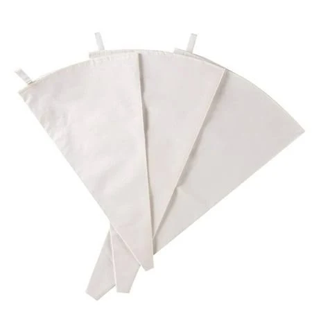 3 Piping Bags, Stainless Steel Open Star, Fabric, Baking Tool, Pastry Bags, White