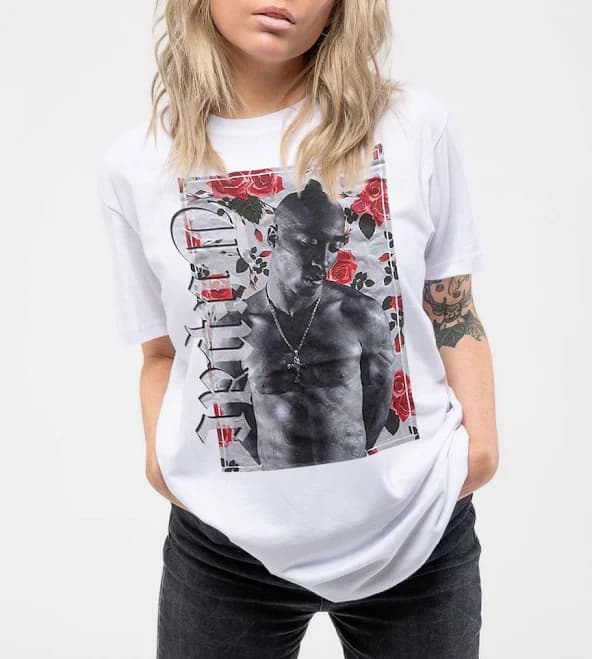 Tupac Ladies Floral T-Shirt