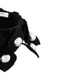 Alaïa Fabric Studded stretch-knit collar Necklace - Black Collar, Necklaces - AL2107105 | The RealReal