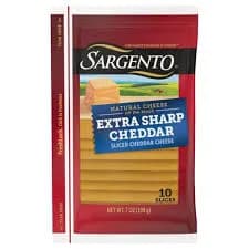 Sargento Extra Sharp Cheddar Sliced Natural Cheese 10 Slices