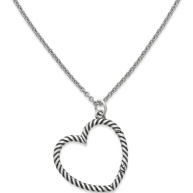James Avery Sterling Silver Changeable Heart Charm Necklace