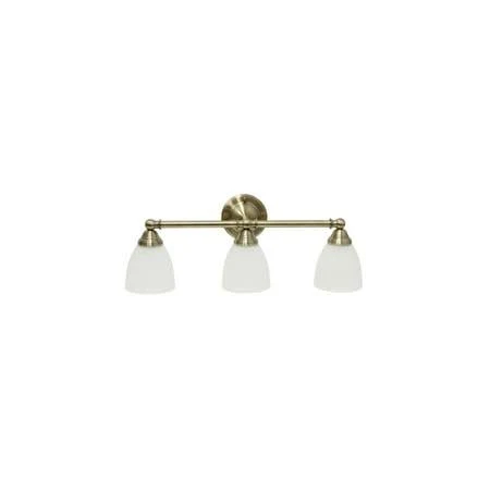 Homestock Antique 25 inch Classic 3 Light Wall Mounted Vanity Fixture