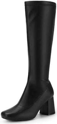 Dream Pairs Square Toe Chunky Knee High Boots