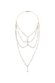 MIXED PEARL CASCADE NECKLACE - Golden | ZARA United States
