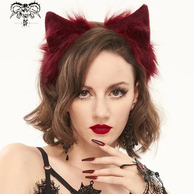 Devil Fashion Accessory Plush Cat Ear Headband