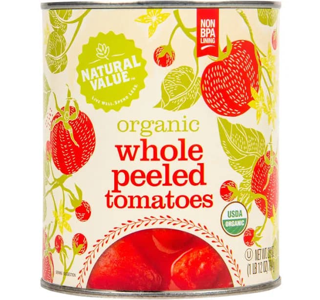 Natural Value Tomatoes, Whole Peeled, Organic 3 x 28 oz