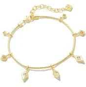 Kendra Scott Kinsley Delicate Chain Bracelet with White CZ