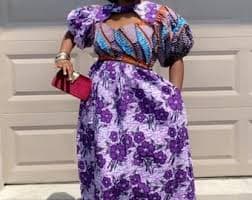 African Print Ankara Maxi Dress - Etsy