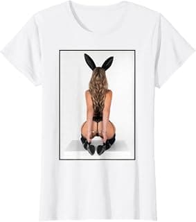 Sexy Girl Graphic Tee - Bad Bunny Pinup Girl in Handcuffs T-Shirt Small