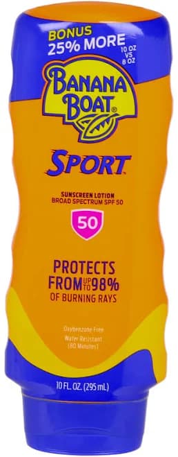 Banana Boat 10 Oz Sport SPF 50 Sunscreen Lotion in Orange, NO SIZE