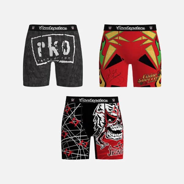 WWE Past and Present 3 Pack Briefs
