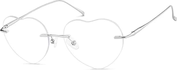 Zenni Women's Heart Rimless Glasses