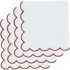 Efavormart 10 Pack White Spun Polyester Bistro Napkins with Sage Green Reverse Stripes, Premium Restaurant Quality Cloth Napkins - 18"x22" - Walmart.com