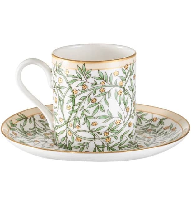 BlanBunny Verdant Vine Bone China Tea Cup & Saucers Set Porcelain Cup