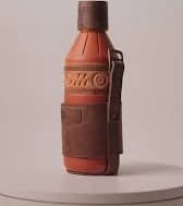 Handcrafted Natural Terracotta Clay Water Bottle (600ml / 20.2 fl oz) by Organic Klayware | Rustic Gift | Natural Cooling | Eco-Friendly | Reusable |