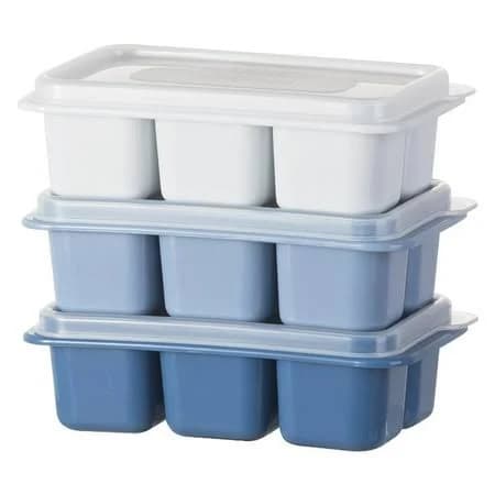 Noarlalf Silicone 6 - Cavity Ice Cube Mold (3 Count), Size: Large