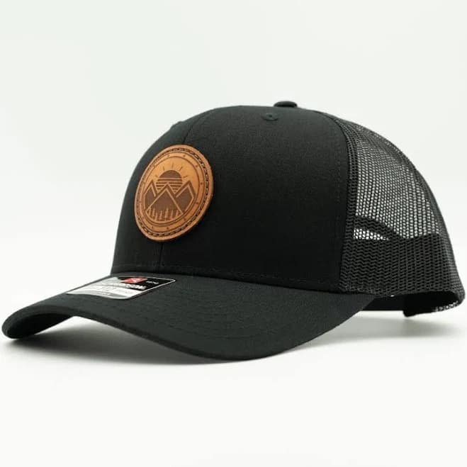 Modern Mountains Leather Patch Hat
