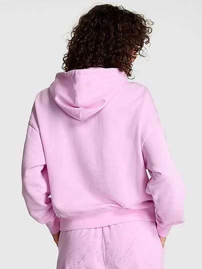 Women's Pink Campus Fleece Half-Zip Hoodie