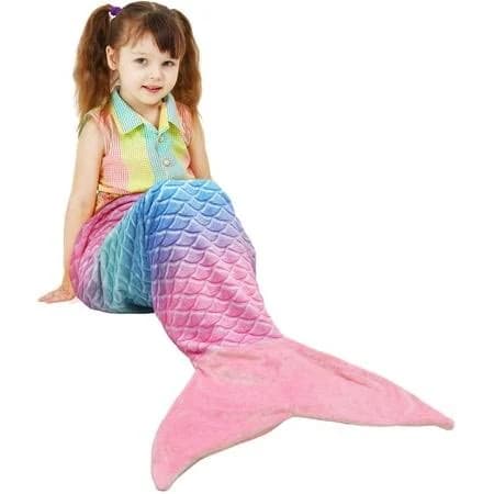 Flyingstar Mermaid Tail Fleece Blanket