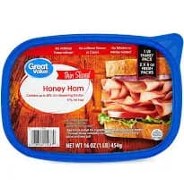 Great Value Thin Sliced Honey Ham Lunchmeat Family Pack