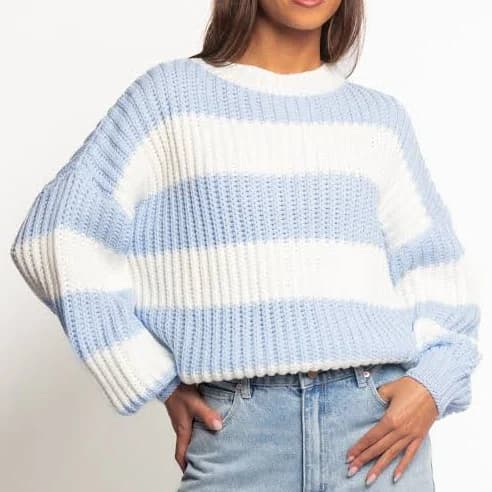Petal & Pup Women's Courtney Chunky Stripe Sweater