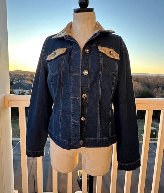 Upcycled Brocade Denim Jacket