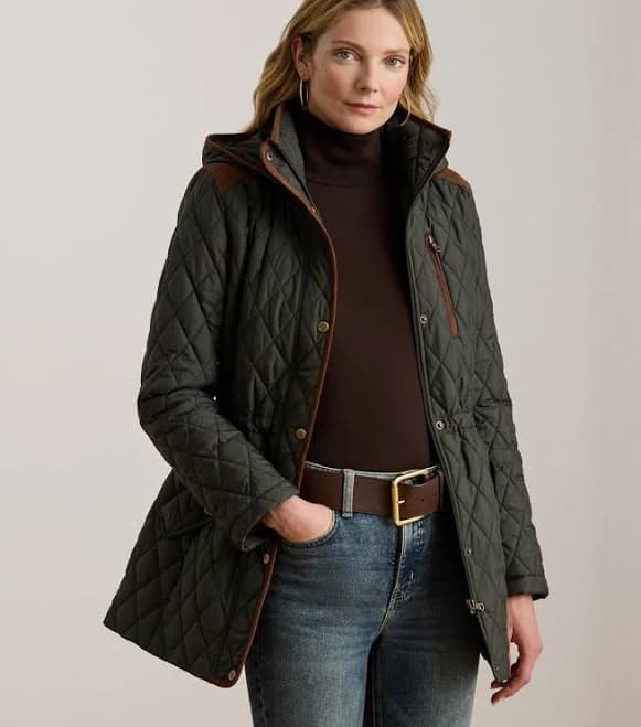 Lauren Ralph Lauren Women's Hooded Anorak Quilted Coat