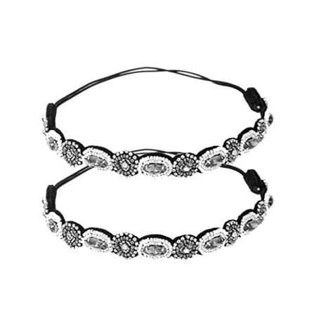 ENTASSER Crystal Rhinestone Beaded Headband