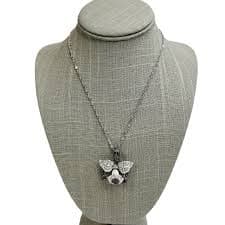 Nolan Miller Pavé Orchid Flower Pendant Chain | Mercari