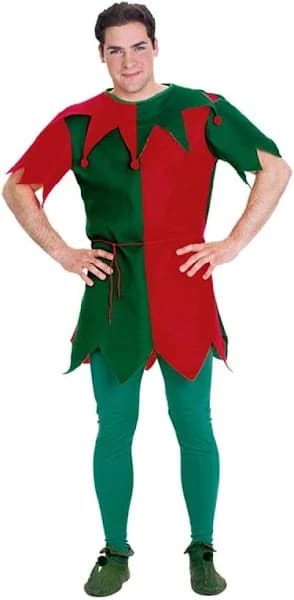 Elf Tunic, Green & Red