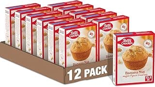 Betty Crocker Banana Nut Muffin and Quick Bread Mix, Made with California Walnuts, 12.3 oz (Pack of 12)