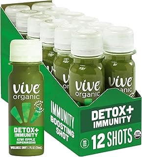 Detox + Immunity Dual-Boost Shot, Superfood Veggie Blend, Organic Juice, Gluten Free, Vegan, 2 Fl Oz (Pack of 12)