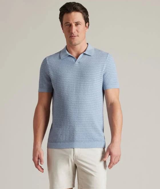 Rhone Men's Johnny Collar Short Sleeve Polo Sweater