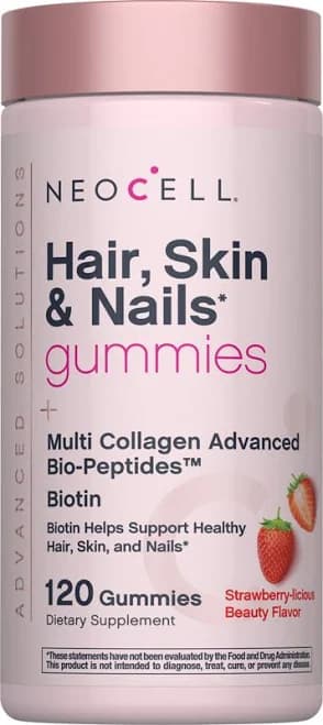 Multi Collagen Advanced Bio-Peptides Hair, Skin & Nails Gummies Strawberry-licious Beauty Flavor, 120 Tasty Gummies