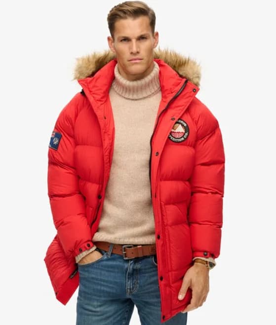 Superdry Men's Everest Longline Baffled Parka