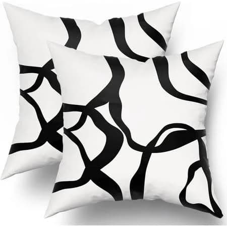 Bradas Black and White Pillow Covers