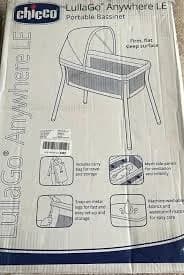NEW Chicco Portable Bassinet Gray Baby Bedside Sleeper Travel Crib Adjustable