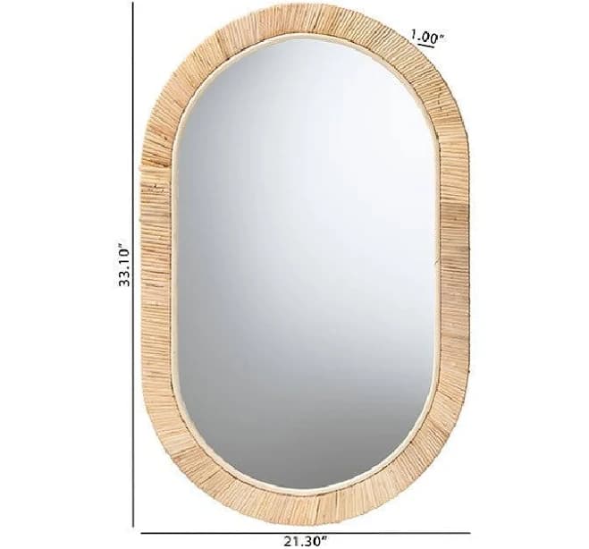 Baxton Studio Bella Modern Bohemian Oval Mirror