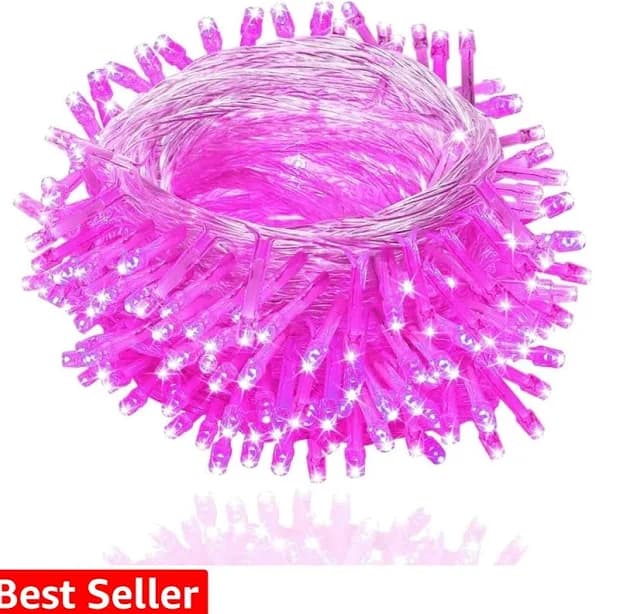 FULLBELL Pink LED String Lights
