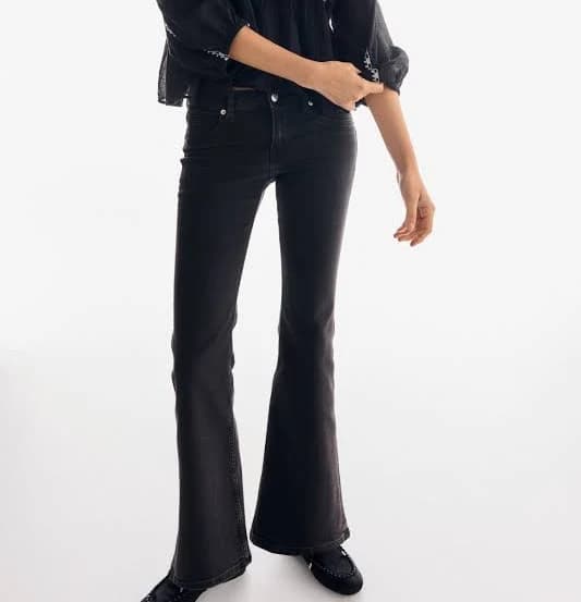 H&M Ladies Low Rise Flared Leg Jeans
