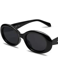 SOJOS Small Retro Oval Polarized Sunglasses for Women Men 90s Vintage SJ2286