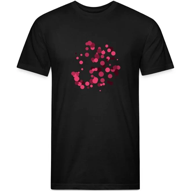 abstract circles pattern - Men’s Fitted Poly/Cotton T-Shirt black