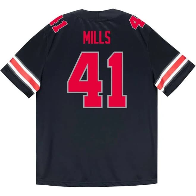 Nike Ohio State Buckeyes #41 Grant Mills Football Jersey
