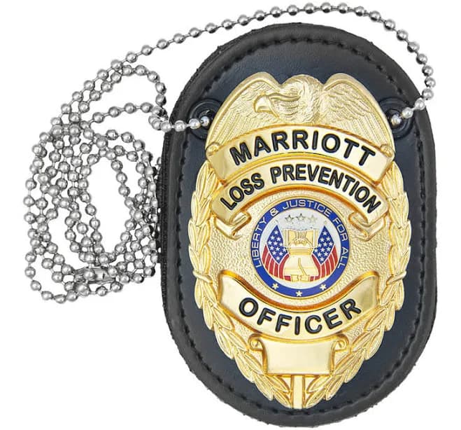 Universal Deluxe Oval Badge Holder with Chain