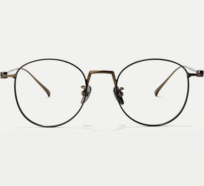 ZanyLen Designer Ultra-Light Titanium Wire Small Round Eyeglasses
