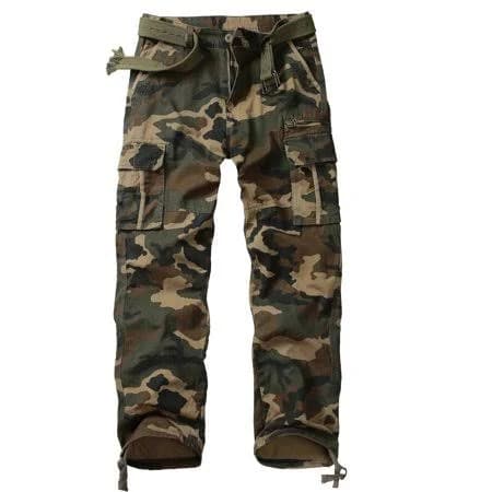 Men's Relaxed Fit Cotton Cargo Pants with 7 Pockets