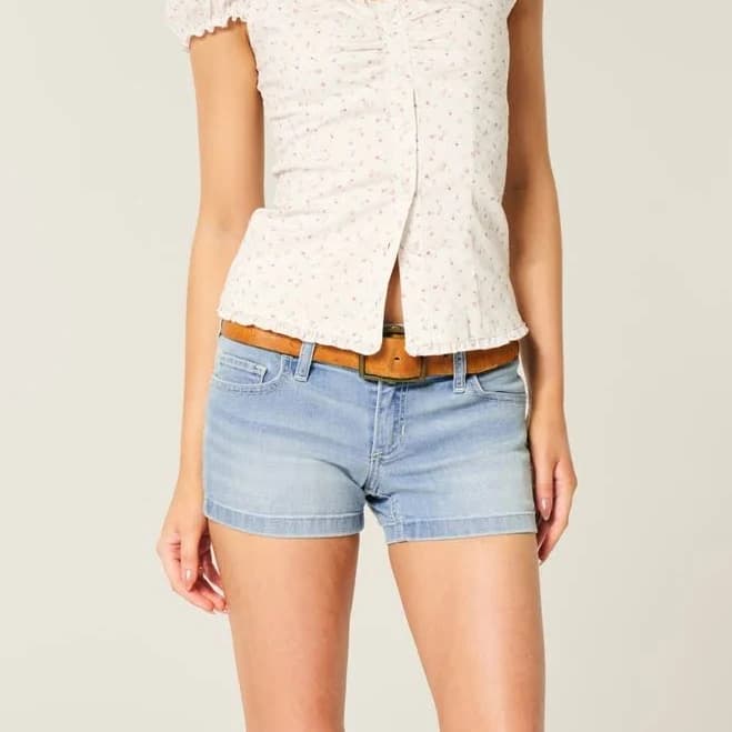 Hollister Women's Low-Rise Denim Shortie Shorts